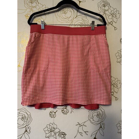 Belyn Key Dresses & Skirts - Belyn Key Pink Gingham Ruffle Golf Skort Skirt Women’s Size Large 053